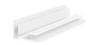 профиль стыковочный для панелей 8мм 3,0м "идеал ламини" белый глянцевый / 001-g