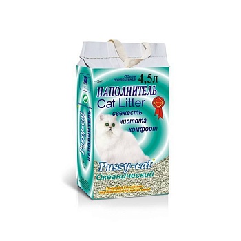 pussy-cat наполнитель океанический впитывающий 4,5 л (1х3)