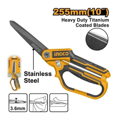 ножницы универсальные 255 мм ingco hscrs832558 industrial
