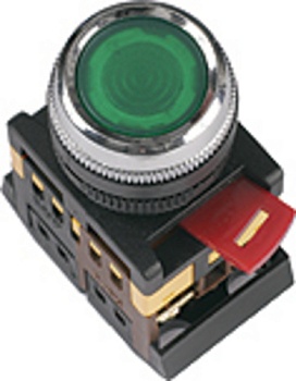 кнопка ablfs-22 зеленый d22мм неон/230в 1з+1р tdm распродажа..