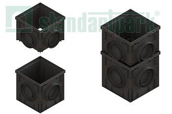 дождеприемник polymax basic пластиковый черный 30*30*30 см 8370-ч