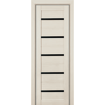 дверное полотно "анкона" до-80 эшвайт черное стекло флекс (овал) хит