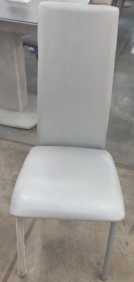 стул винчи (арт.си 42) цвет металлик, сиденье винилкожа №23 серебро