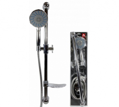 душевой набор: лейка, шланг, стойка, мыльница, disc, блистер, argo