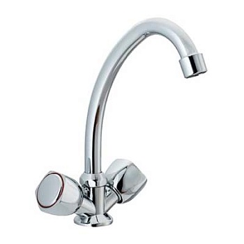 е41020-2 смеситель двухвентильный для кухни