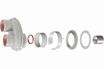 адаптер моноблочный универсал. для перехода на<br/>двухтрубную систему 80/80