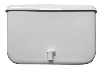 рукомойник дачный пластиковый 10л (с краном), белый/белый мрамор