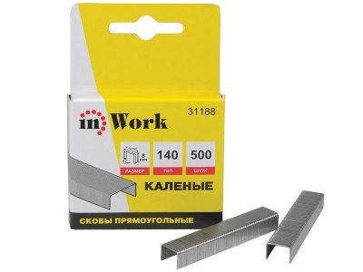 скобы прямоугольные каленые, тип 140, 10 мм, 500 шт.
