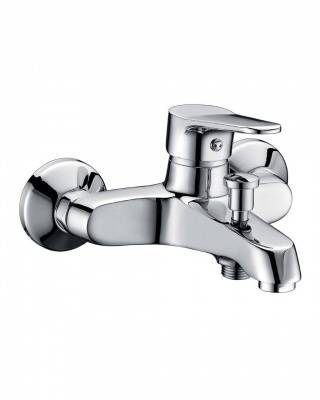 смеситель для ванны 4185-09-097 однорычажный короткий излив с лейкой и шлангом цвет хром