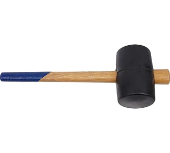 киянка, черная резина, деревянная рукоятка, 900г