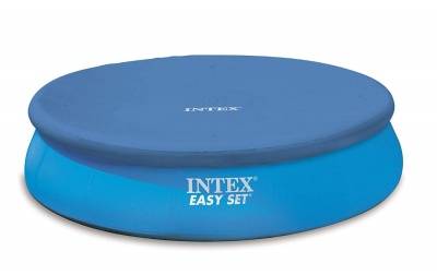 тент для бассейнов с надувным бортом easy set 244см (d221х30см), уп.6 28020, intex,