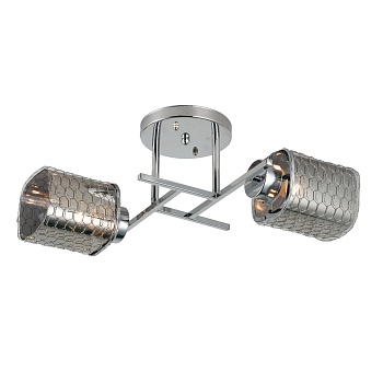 люстра palermo, 390х350х185мм, 2хe27, металл, хром, 52521 9, ritter