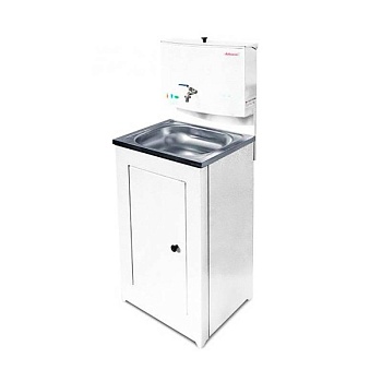 умывальник "акватекс" (17 л. бак антикороз, без эвн + мойка нерж.) белый