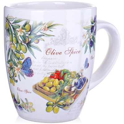 28144 кружка 310мл олива lr (х60)