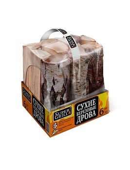дрова березовые supergrill 6 кг.