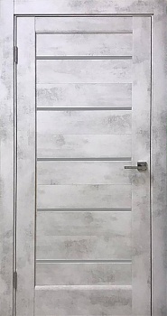 дверное полотно "анкона" до-80 бетон светлый эко шпон (овал) хит