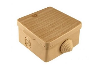 коробка распаячная оп 65х65х50мм, крышка, сосна ip54, 4вх. инд. штрихкод tdm sq1401-0711