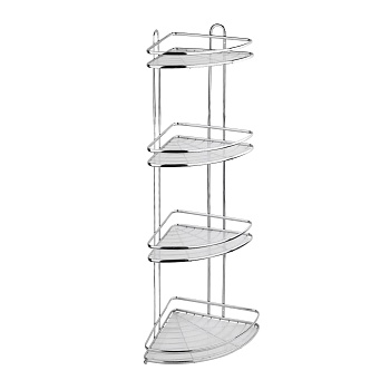 полка для ванной и кухни угловая четверная floria