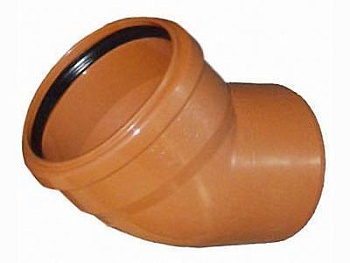 отвод канализационный 110*30° (рыжий) (50)