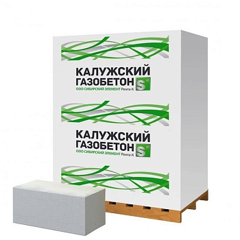 блок калужский газобетон стеновой d500 625*100*300 (1/120)