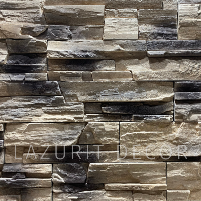 камень сланец «скала» №2 бежевый ss-02bz в уп. 0,5 м2