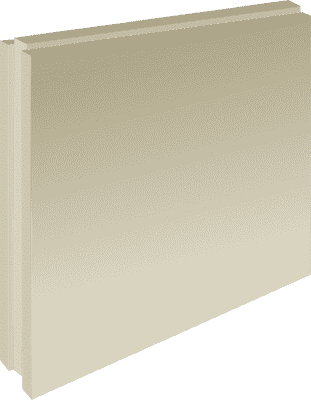 пазогребневая плита обычная 667*500*100 (полнотелая) /(24)