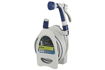 катушка компактная (mini) с ручкой + шланг 9,5 мм (3/8) х 10 м green apple