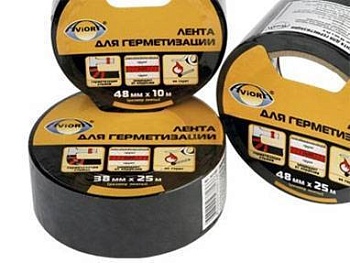 лента для герметизации 48мм*25м черная aviora