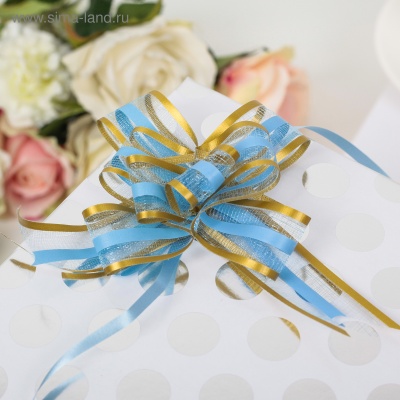 бант-бабочка no2.5, синий