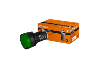 лампа ad-22ds(led)матрица d22мм зеленый 230в tdm
