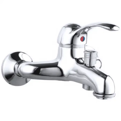 смеситель для ванны 4003-09-041 однорычажный короткий излив с лейкой и шлангом цвет хром