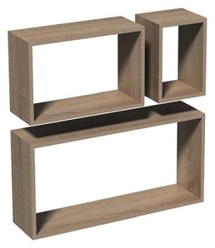 frs 1 комплект полок дуб сонома (прямоугольник) 600х380х170 мм распродажа