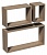 frs 1 комплект полок дуб сонома (прямоугольник) 600х380х170 мм распродажа