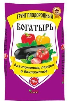 биогрунт богатырь "для томатов, перца и баклажанов" 20 л.