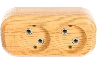 колодка розеточная 2 гнезда 2п б/з 10а 250в "эко"(сосна) tdm sq1806-0045