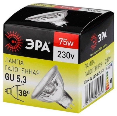 лампа галогенная эра mr16 -75w-230v-cl