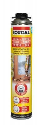 пена монтажная soudal 115003 профессиональная зимняя 1л/0,75мл (12 шт)