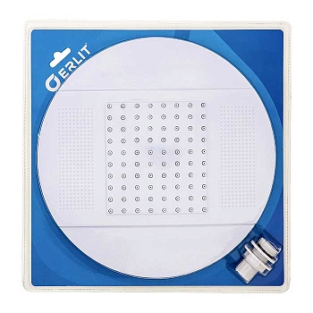 душ верхний круглый 250 мм без подсветки белый пластик