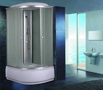 душ.каб. ng- 7310-14r (1200х800х2150) высокий поддон(40см) стекло матовое 4 места