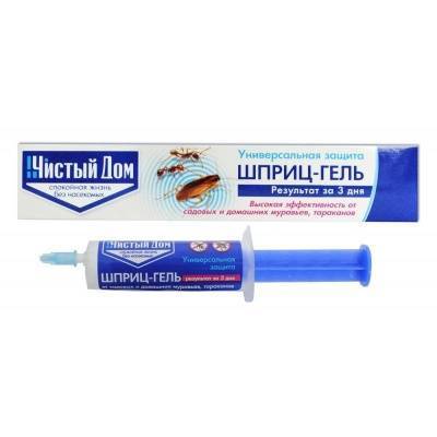 инсектицид чистый дом от тараканов и муравьев гель шприц 20мл
