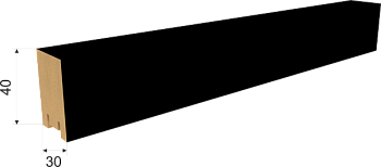 интерьерная рейка мдф stella ривьера black edition 40*30*2700 (уп.4 шт.)