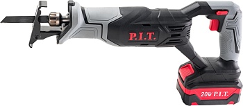 пила сабельная аккумуляторная p.i.t. psa20h-115a/1, 20в, li-ion 1х2ач
