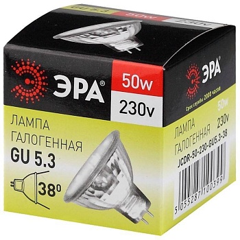 лампа галогенная эра mr16 50w-230v