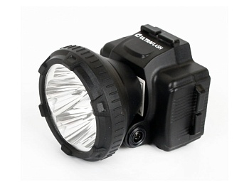 фонарь ultraflash led5365 (фонарь налобн аккум 220в, черный, 5 led, 2 реж, пласт, бокс)