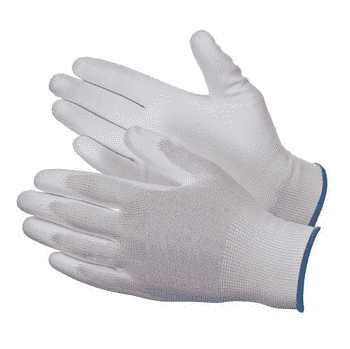 перчатки нейлон. с полиуретановым обливом р10 13кл белые (в уп. 240шт)