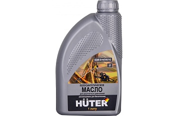 масло 2т полусинтетическое для двухтактных двигателей, для техники huter, 1л