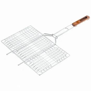 решетка-гриль 270х240 мм, хромированная, camping// palisad