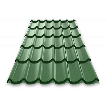 металлочерепица 1,18*2,25м 0,45мм classic modern pe ral 6005 зеленый мох распродажа