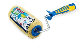 валик 180, d8mm, профи полиакрил желтый ворс, 2х ручка