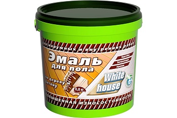 эмаль для пола white house акриловая серая 0,8